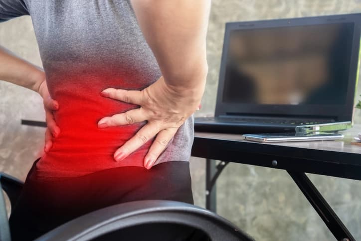 Lower back muscle strain treatment illustration