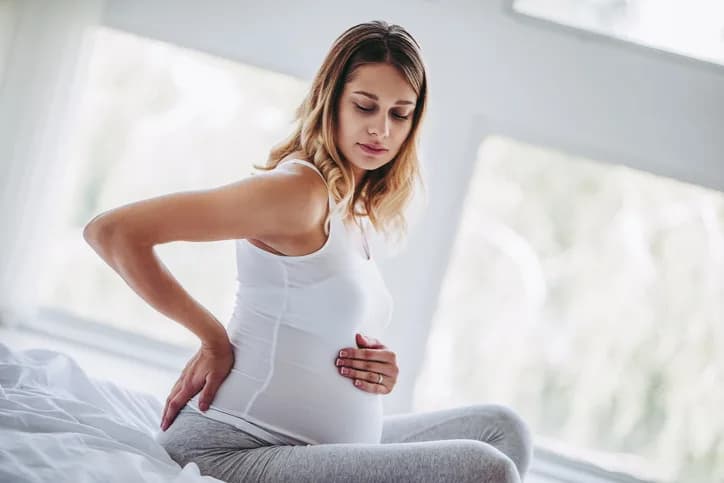 Support brace designed for pregnancy-related back pain relief