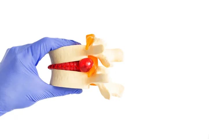 Slipped disc treatment illustration
