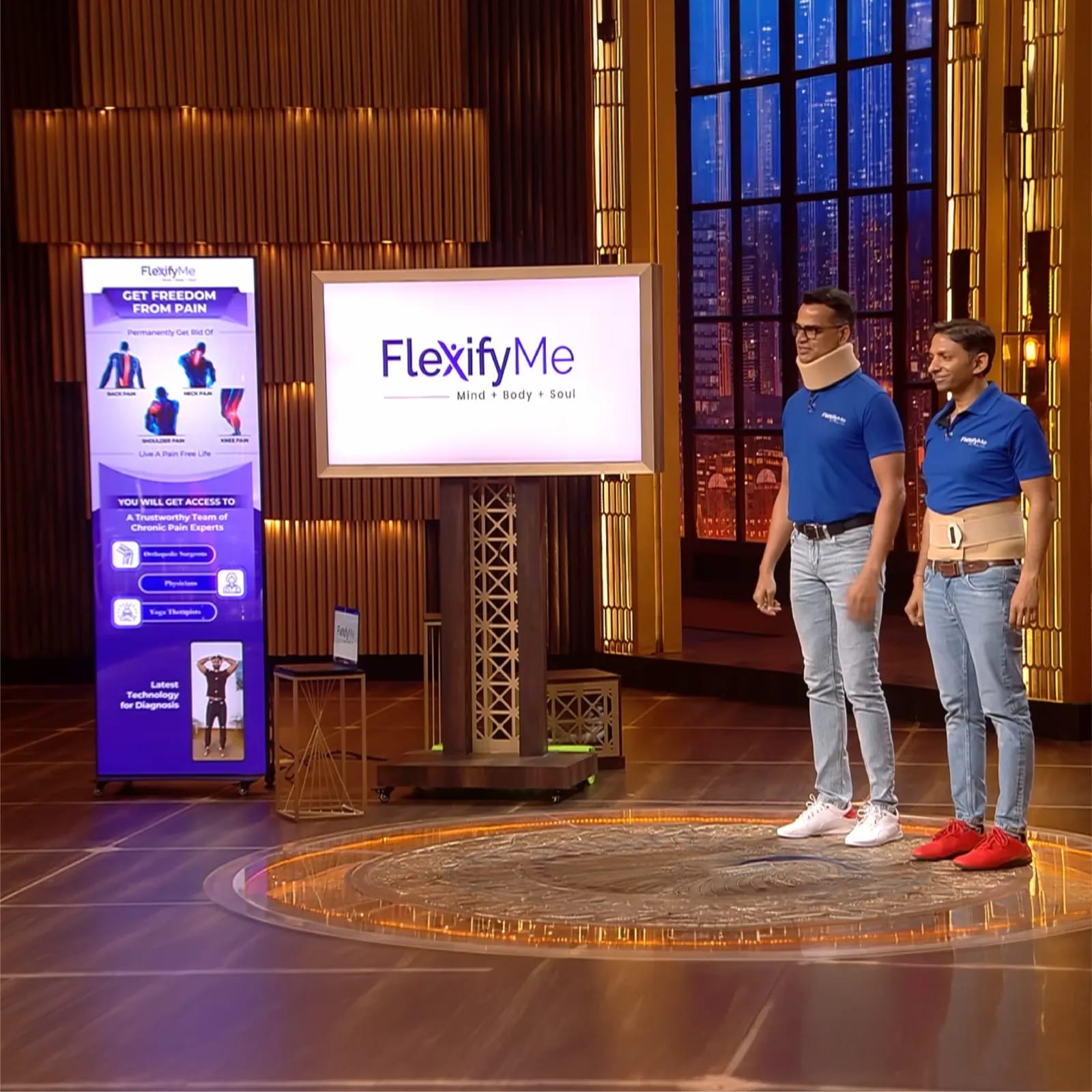 FlexifyMe pitch on the Shark Tank India set