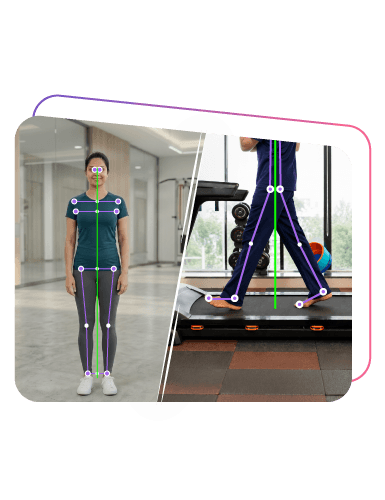 Posture and gait diagnostic scan visuals
