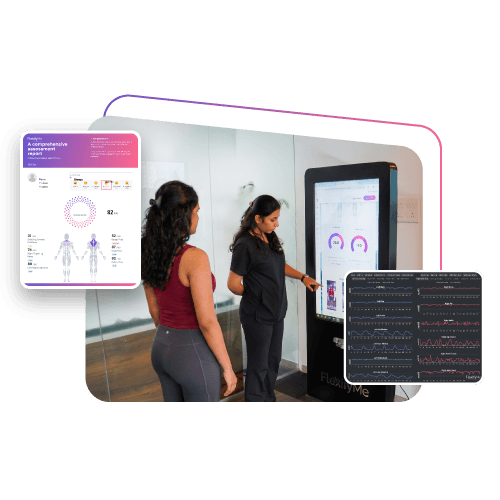 Expert reviewing assessment results with a patient