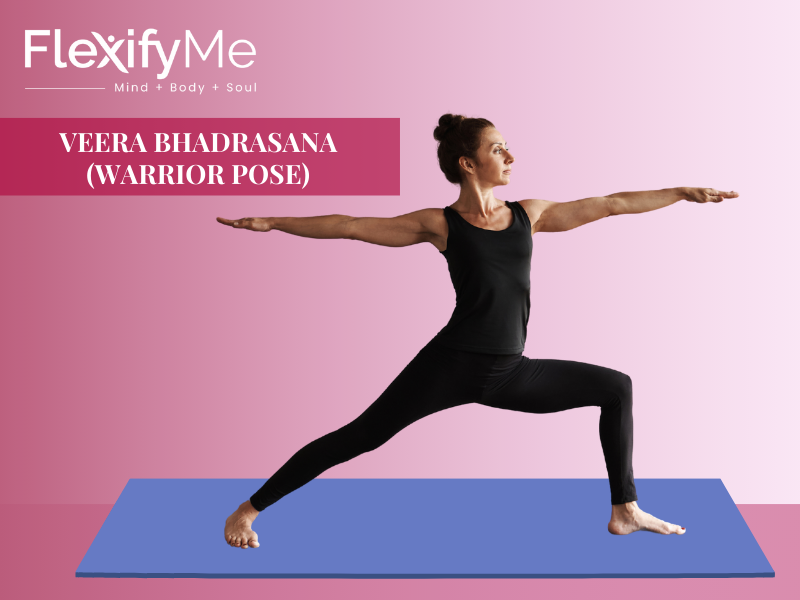 Veera bhadrasana (Warrior pose)