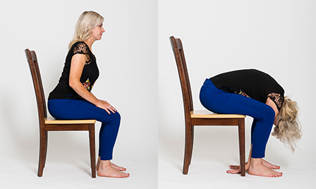 chair seated forward bend 1